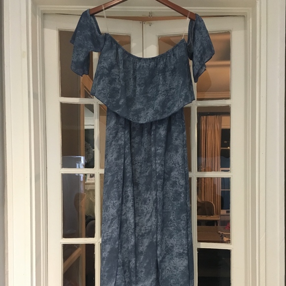 Women's flutter sleeve Maxi Dress-Sz S - Picture 1 of 3